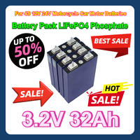 4pcs For 4S 12V 24V Motorcycle Car Motor Batteries Modification 3.2V 32Ah Battery Pack LiFePO4 Phosphate 32000mAh