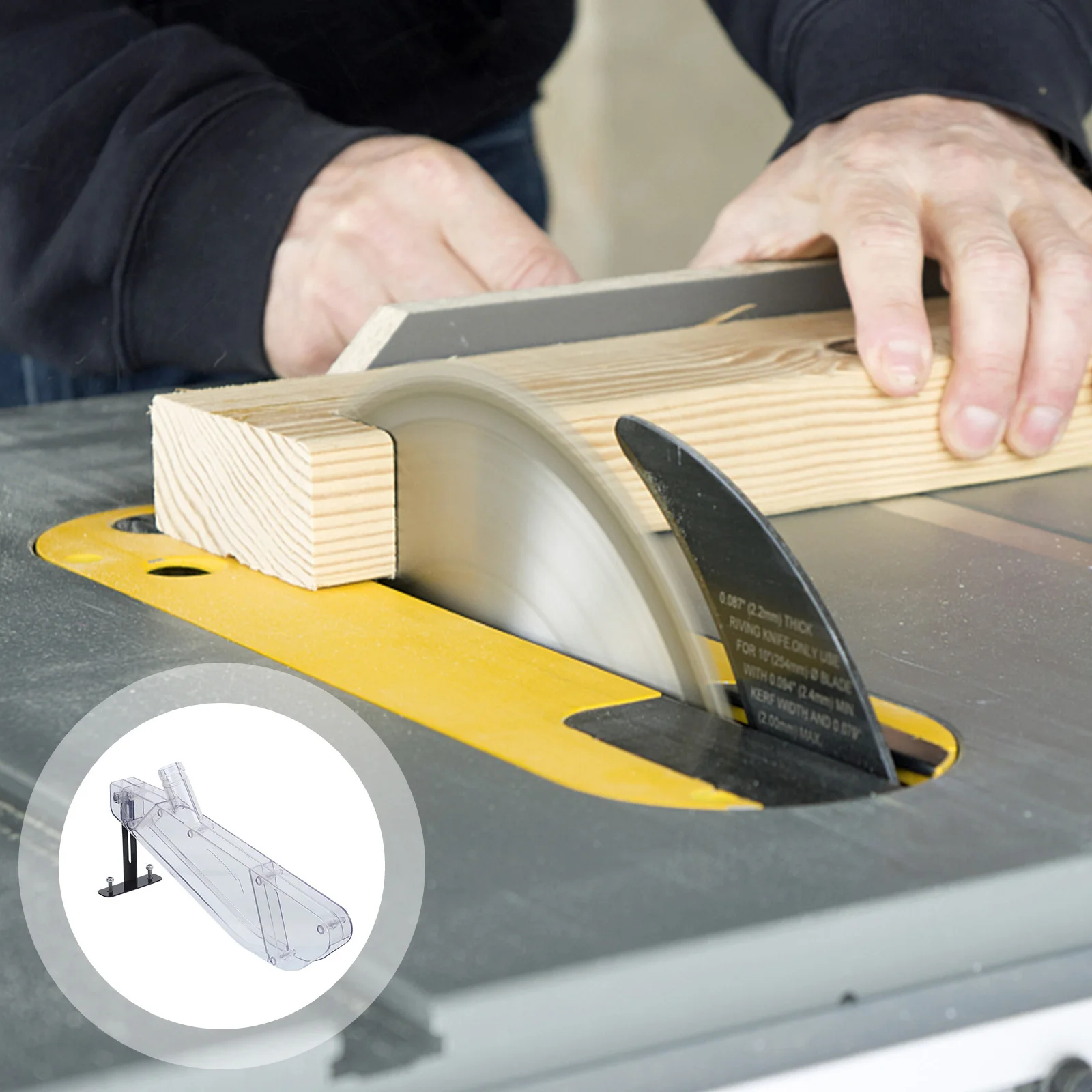 

4-10 Inch Table Saw Cover with Splitting Cutter Clear Transparent Guard for Enhanced Safety in Woodworking Tools Accessories