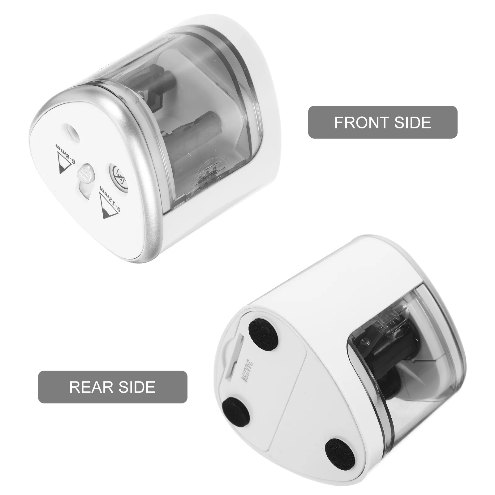 Temperino Elettrico a Doppio Foro Automatico per Matite da 6-12mm, Portatile e Resistente