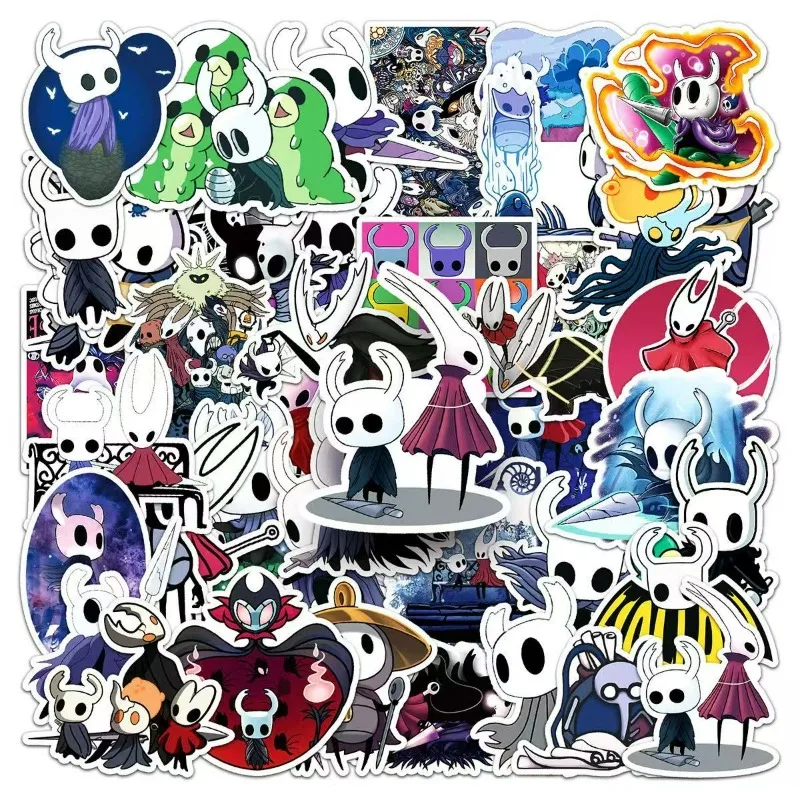 50Pcs Hollow Knight Silksong Stickers Anime Game Waterproof Vinyl DIY Graffiti Decals for Laptop Phone Skateboard Luggage Gift view 3