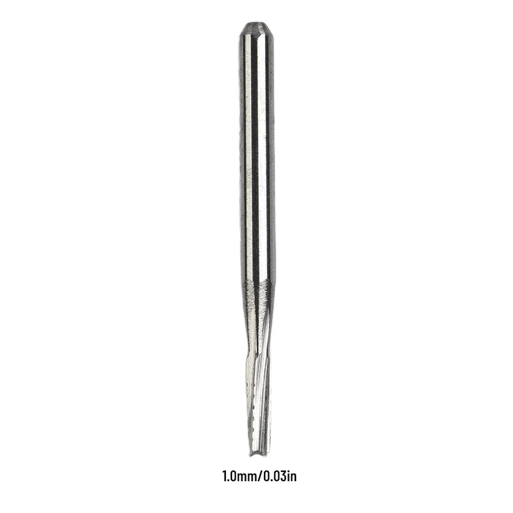Herramienta de reparación de parabrisas de automóvil, broca de carburo cónico de vidrio para coche, alta dureza, excelente rendimiento de corte, 1/2 Uds., 1mm