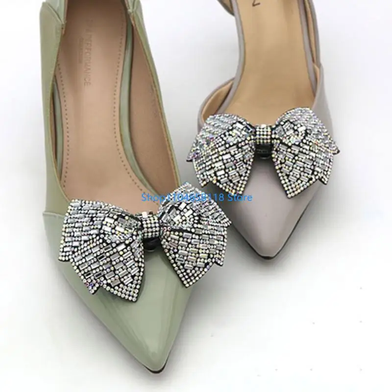 Shoe with Multiple Buckle Accessories Diy Wedding Shoes Decoration Buckle Shoe Clip Bows Shoe Flower Decoration