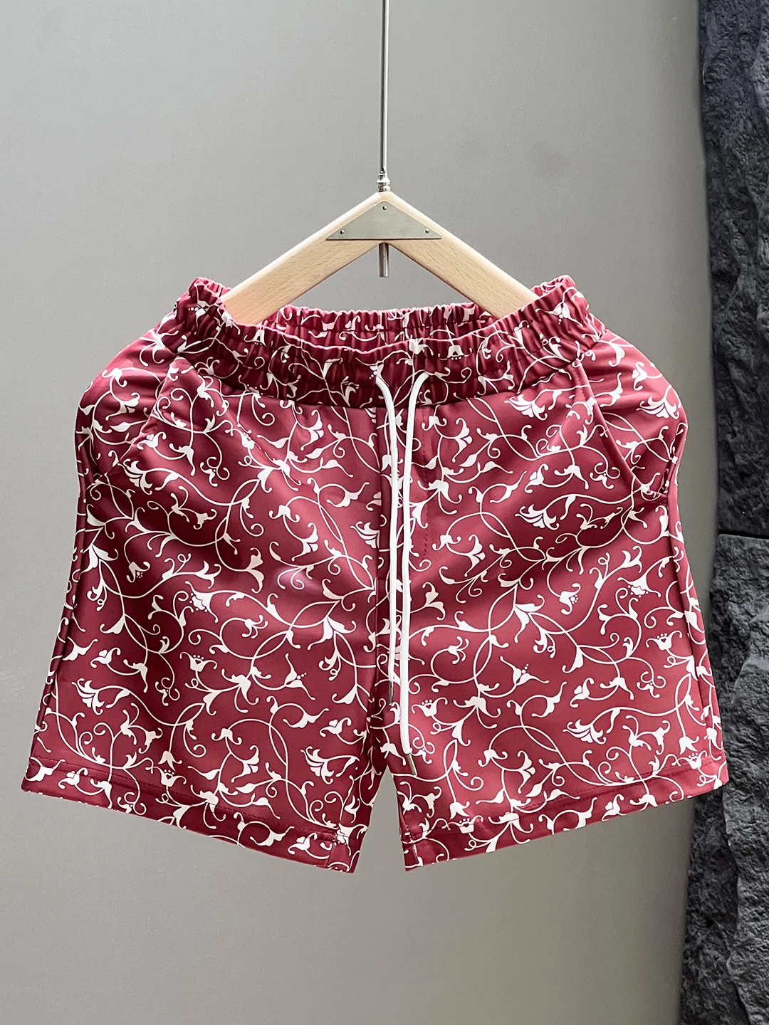 

Korean Sle Straight Leg Printed orts Casual Pants for Teens Summer Tee-quarter Length Breathable Elastic Waisand