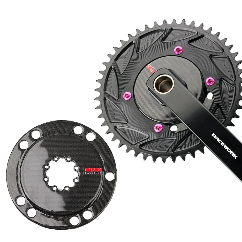 

Carbon Fiber Chainring Spider Adapter 110 BCD 4/5 Bolt Compatible for Road And Mountain Bike Cycling Direct Mount Lightweight Cr