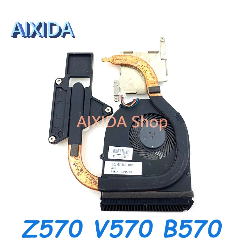 AIXIDA KSB0605HC AD07105HX09KB00 DFS531205HC0T Original Radiator For Lenovo Ideapad Z570 V570 B570 CPU Heatsink Cooling with Fan