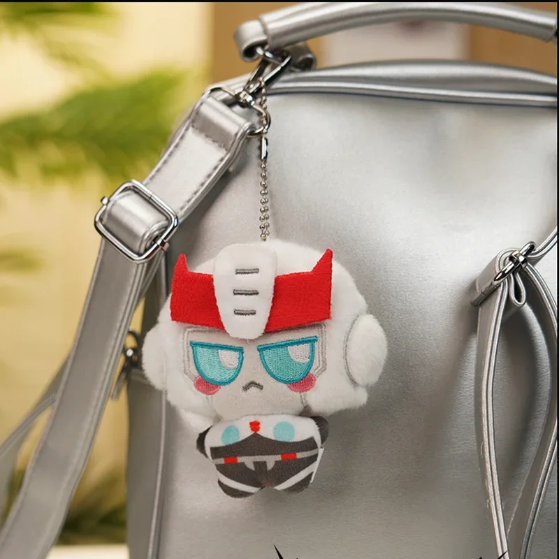 Leuke transformerende robot pluche sleutelhangers - Optimus Shockwave Starscream Mini knuffels Trendy bijensleutelhangers Fan verrassingsgeschenken