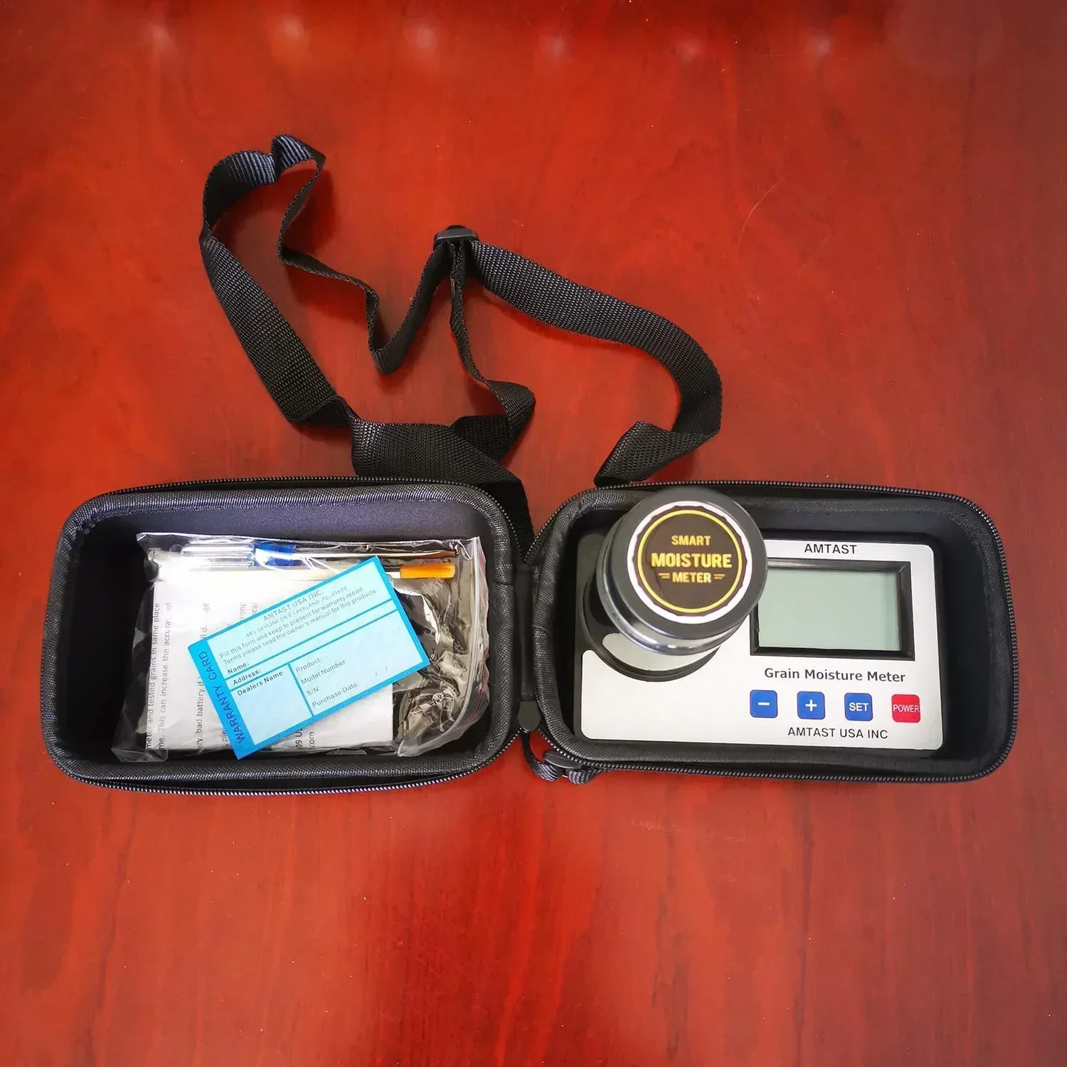 -9.9% ~ +9.9%，Authentic guarantee Grain seeds Moisture Meter Wheat Maize Beans Rice Moisture Meter GM006