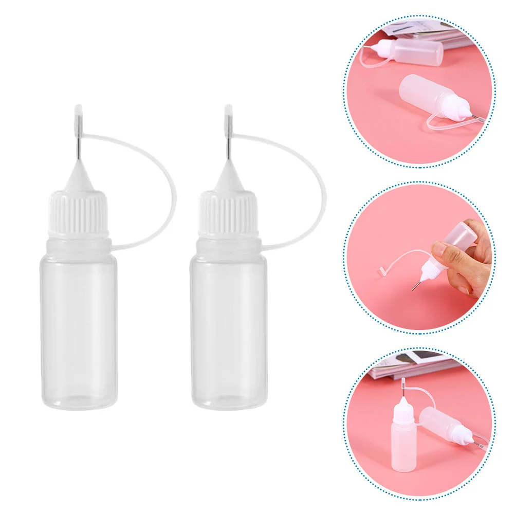 10 Pcs Squeeze Bottles For Liquids Applicator Pe Pinhole Needle Tip Plastic Glue