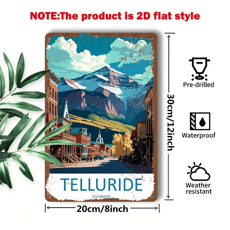 2D Flat - 1pc 2D[Flat] Metal Sign Retro Tin Painting 