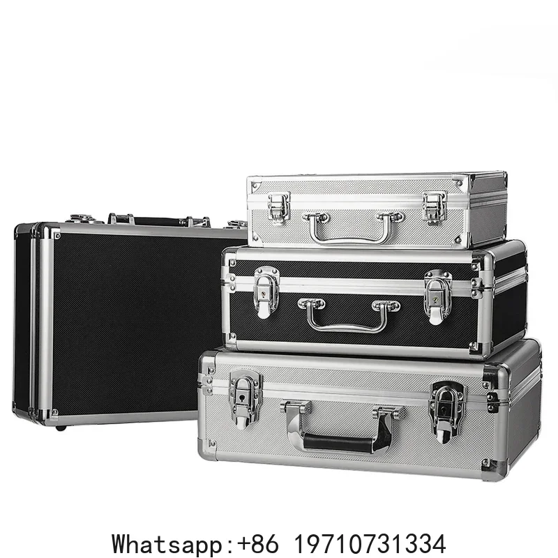 ToolBox Portable Aluminum Safety Equipment Toolbox Instrument Case Storage Box Suitcase Impact Resistant Case with Sponge
