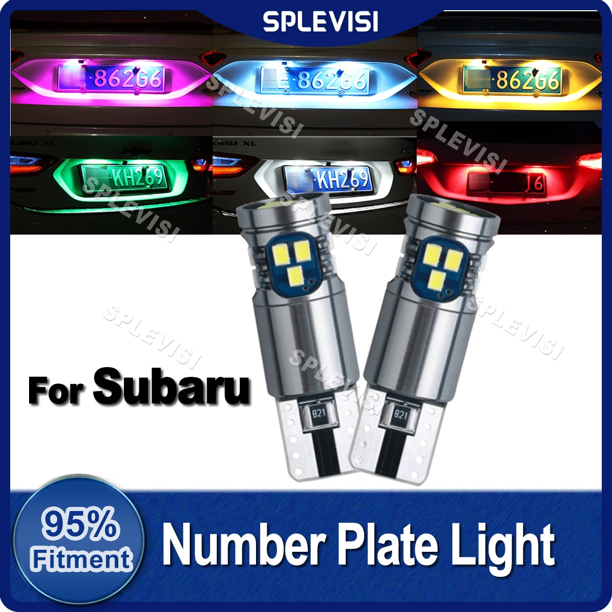 

2x T10 LED License Number Plate Light Relace Kit Ice blue yelow green For Subaru Outback Forester Legacy Impreza WRX BRZ