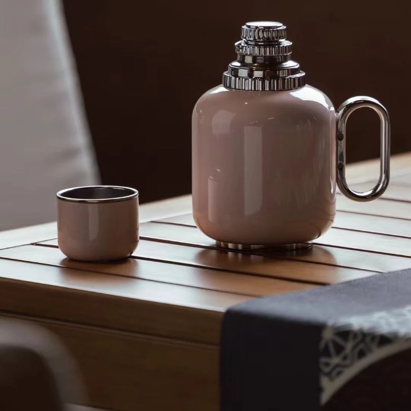 

Oriental pot pure titanium pot thermal insulation pot stewed teapot high value niche portable desktop