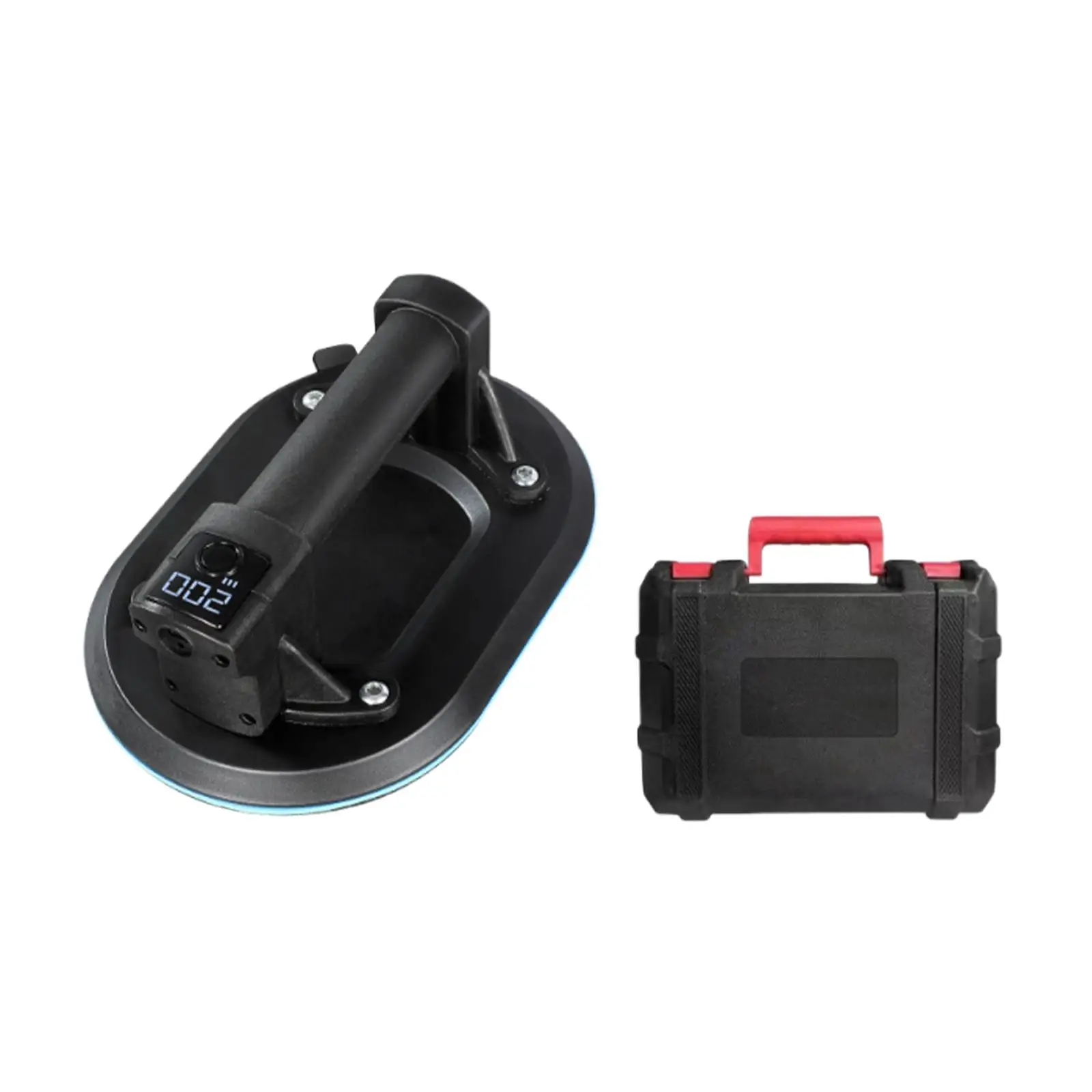 Powerful Vacuum Suction Cup Lifter Electric Control Heavy Duty Sucker with Display for Tile Glass Metal Wood Application