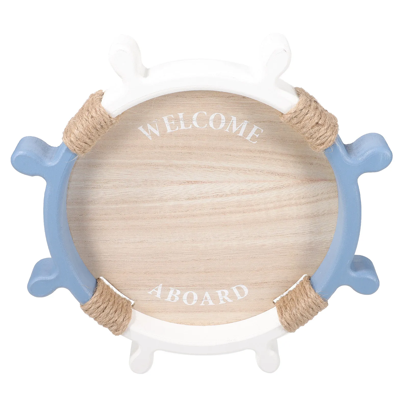 

Деревянный сервировочный поднос в деревенском стиле, коричневый, с дизайном в виде морского руля, гладкий, легко моется, для фруктов, закусок, чая, для дома, ресторана, фуршета