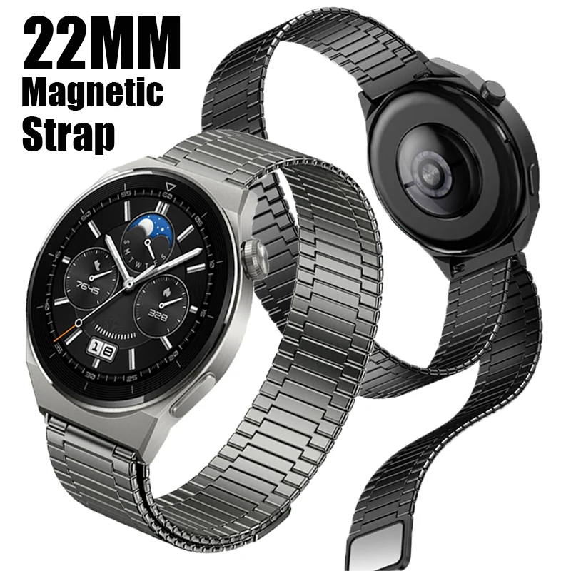 22mm Magnetic Loop Strap For Amazfit GTR 2 3 4 2e 3Pro GTR 47mm Huawei Watch 4 GT3 GT2E Mi Watch Color/S1 Samsung Galaxy 3 45mm