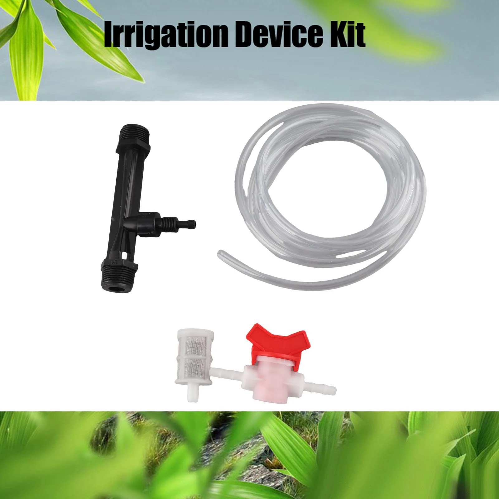 Garden Irrigation Device Kit with G3/4 Fertilizer Injector Filter Water Tube - Efficient Irrigation Fertilizer Injector System