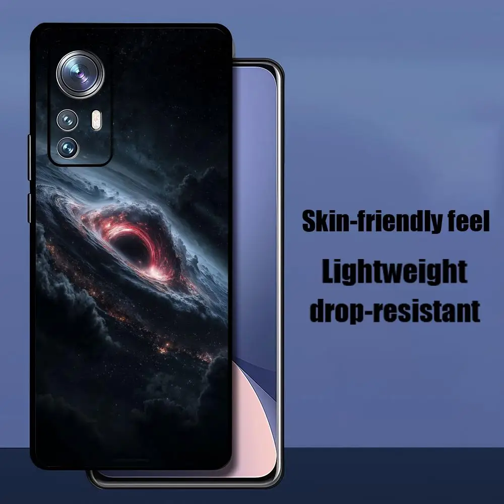 Real Galaxies Shocking Phone Case For Xiaomi Redmi Note 15 14T 13Lite 12S 5g 4g Pro Plus Soft Case Black Full Protect