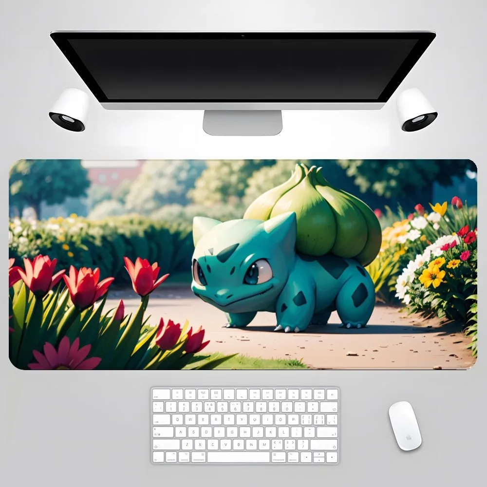 Pokemon Bulbasaur Mouse Pad Gamer Pc Gaming Accessories Rubber Mat XXL Deskmat Mats Keyboard Cabinet Mause Laptops