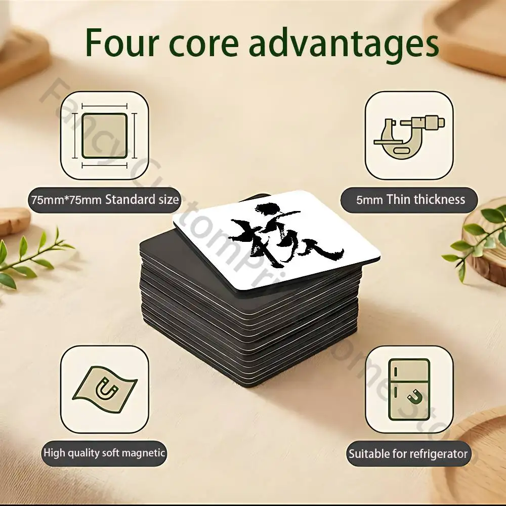 X-XG THE CORE Fridge Freezer Refrigerator Magnets Metal Cabinet Dimensions 75x75mm Magnetic Sticker Cover Home