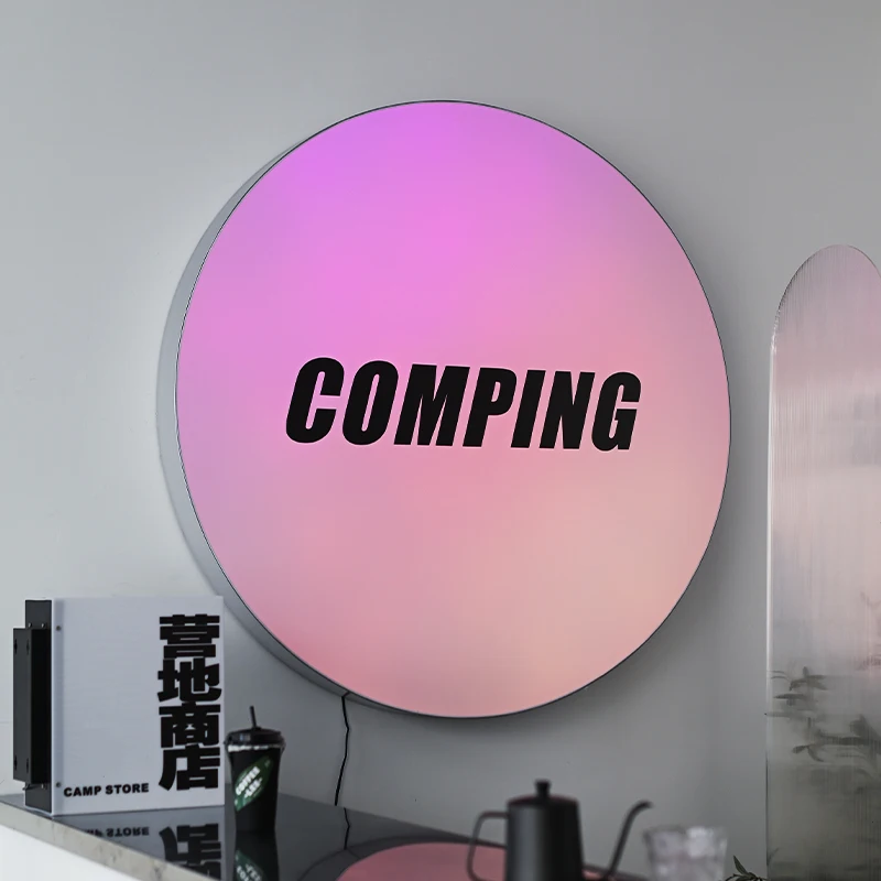Round Flexible Film Light Box Custom Mobile Phone Remote Control Dynamic Phantom Colour Luminous