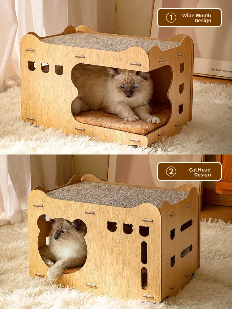 

Inteated Scratching Board Durably Built Claw Toy Corrugated Paper Wear-resistant No edding Supplies