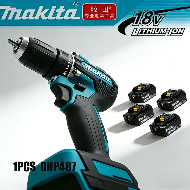 

Original Makita Battery DHP487 Cordless impact screwdriver drill Brushless Electric Impact Screwdriver 18V Rechargeable Power To