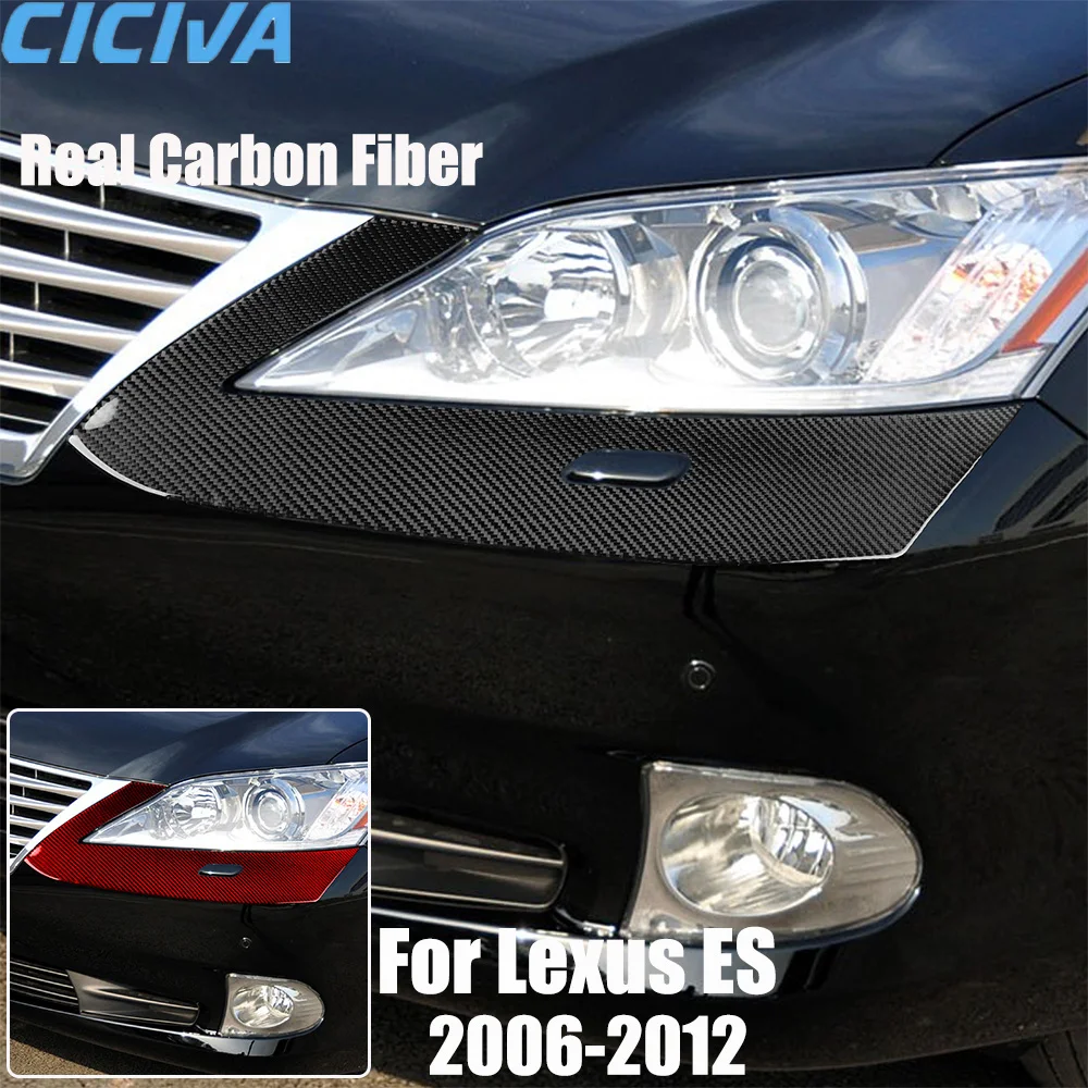 

Автомобильные аксессуары из настоящего углеродного волокна, накладка на фару, мягкая наклейка для Lexus ES240 ES350 2006 2007 2008 2009 2010 2011 2012
