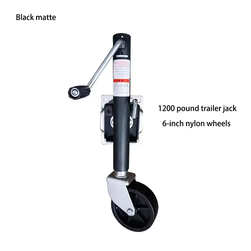

1200lbs Galvanized Steel Hand Crank Jack Single 6\" Wheel Stand With Jockey Wheel Car Jacks Trailer Jack