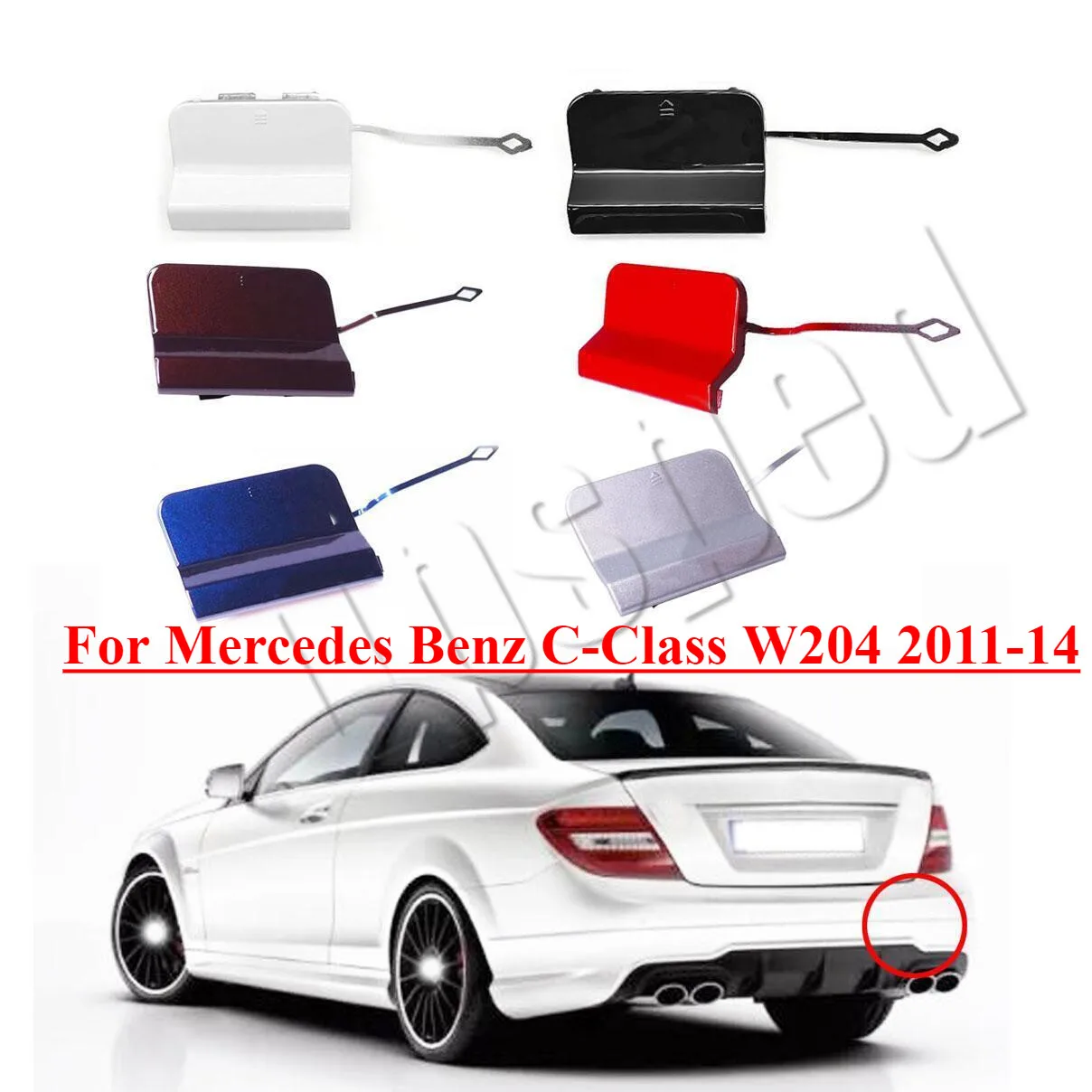 

Rear Bumper Tow Hook Cover Cap For Mercedes Benz C-Class W204 2011-14 2048856223