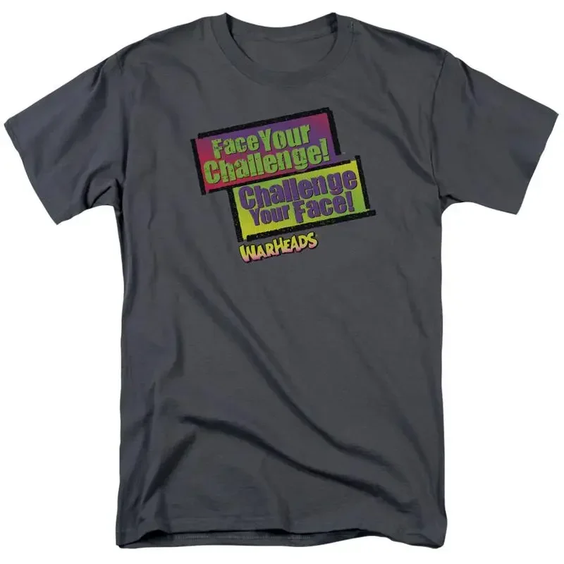 Warheads Face Your Challenge T Shirt Mens Licensed Sour Candy Charcoal