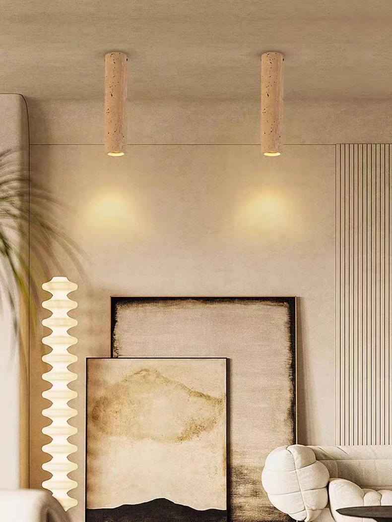 Cylindrical Natural Stone Ceiling