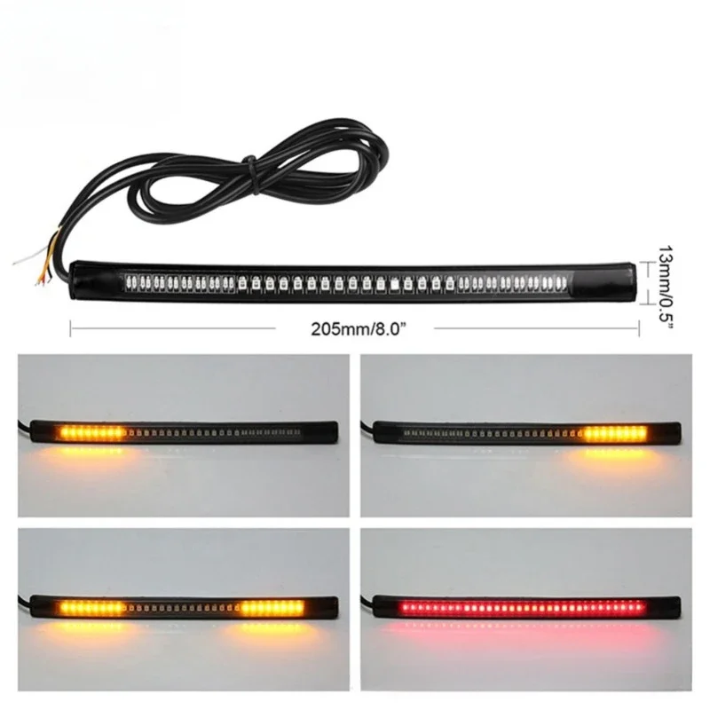 Motorcycle Light Strip LED Brake Light Turn Signal Sleeve Motorcycle License Plate Tail Lights