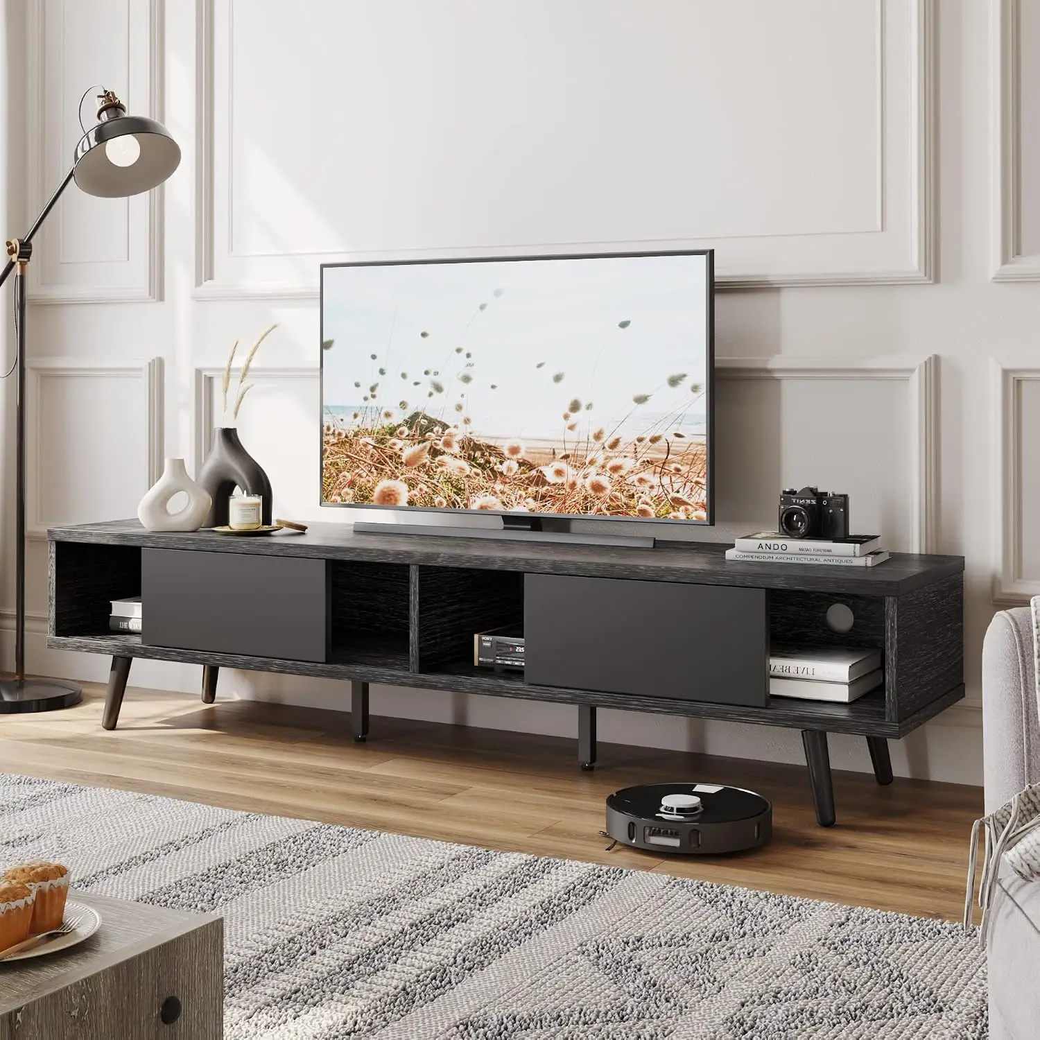 Mid Century Modern Entertainment Center For 75
