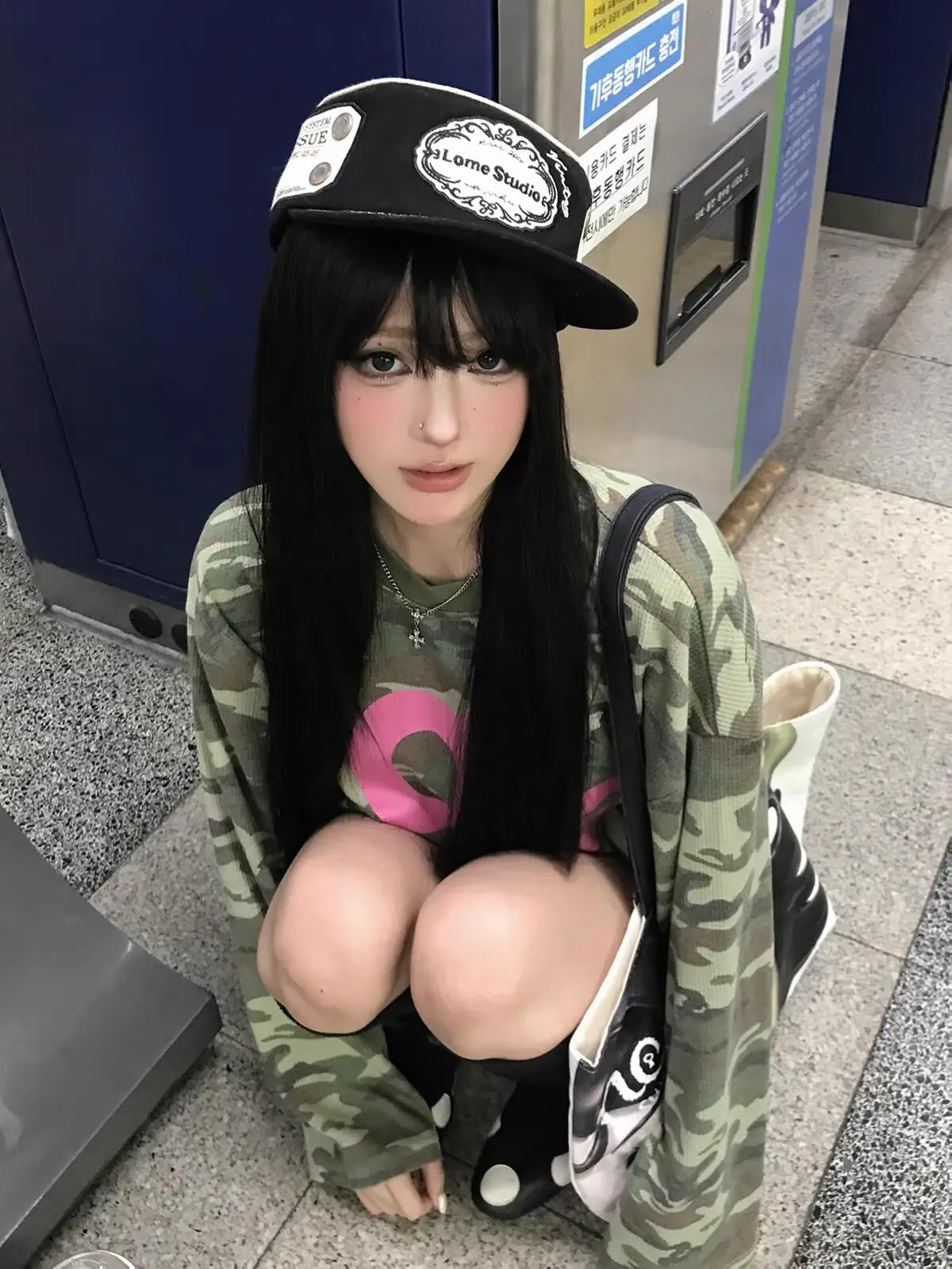 Seeslim T-Shirts im amerikanischen Camouflage-Stil, Damenbekleidung, langärmelig, Kleidung der 2000er Jahre, Y2k-T-Shirts, Damenbekleidung, Herbstoberteile. – Detail 5