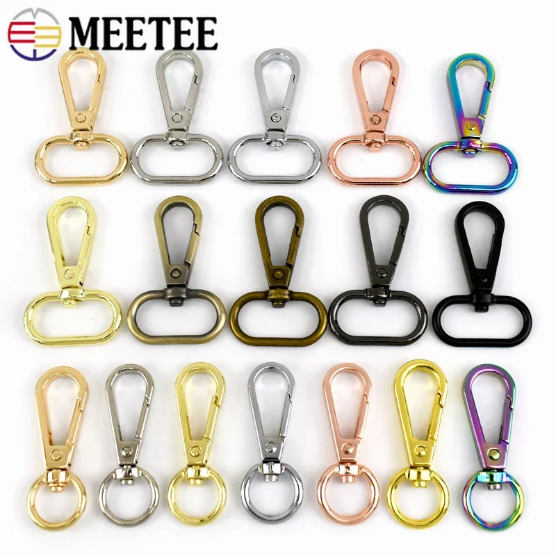 

20Pcs 16-50mm Metal Buckles for Bag Strap Webbing Belt Swivel Lobster Clasp Dog Collar Clip Buckle Snap Hook DIY Accessories