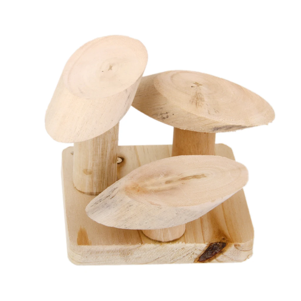 Mainan Platform Mainan Berdiri Tangga Jamur Kayu Alami untuk
