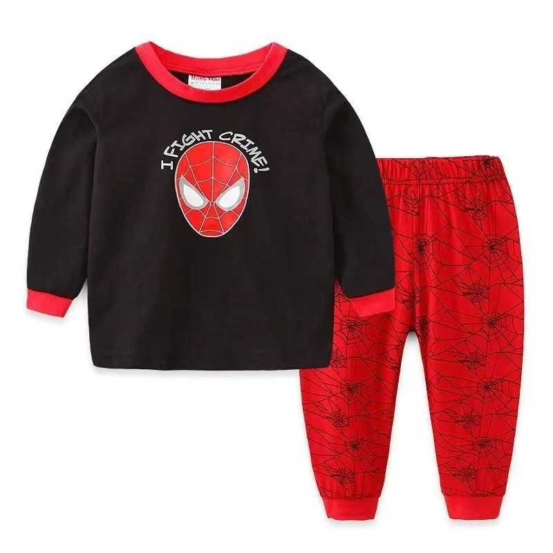 Baby Boys Spiderman Clothes Set Kids T-Shirt+Long Pants Outfits Toddler Iron Toy Story Cosplay Costumes Children Clothing Set