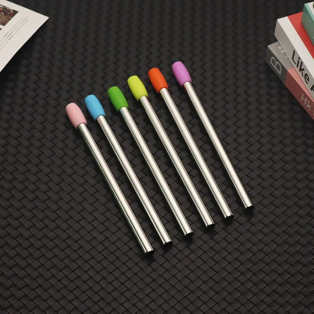 4Pcs 6mm 8mm Anti-scratch Straw Tip Cover Protective Cover Tongue Anti-scalding Straw Silicone Tip 6mm 8mm Reusable Straw Cap