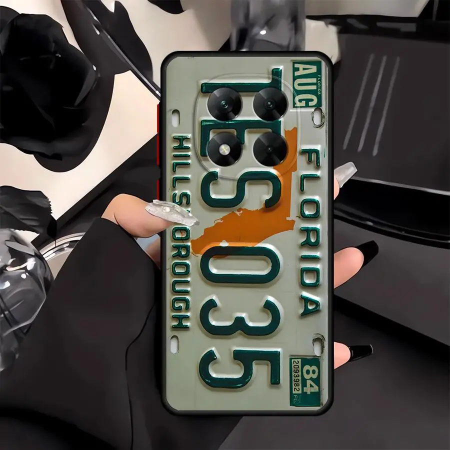 Fahrzeug-Kennzeichen-Hülle für Xiaomi Redmi Note 15 12 13C 10 A4 14C 11 13 14 Pro Plus 9S Funda Rückseitige Handyhülle – Detail 3
