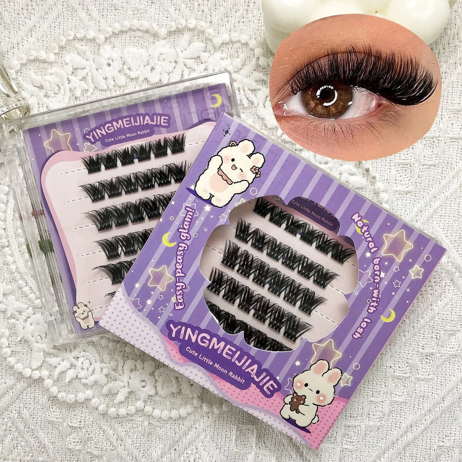 ウィスピー ラッシュ クラスター 接着剤不要 つけまつげ ソフト ナチュラル ラッシュ エクステンション ヨーロッパ風 ふわふわ セグメント クラスター ラッシュ デイリーメイク用