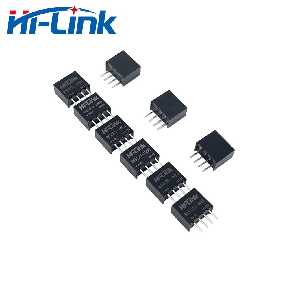 Hilink 5V〜3.3V 5V 9V 12V 15V 24V B0505S-1WR3 B0512S-1WR3 1W出力 DC-DC電源モジュール 調整可能絶縁 UL CE FCC認証