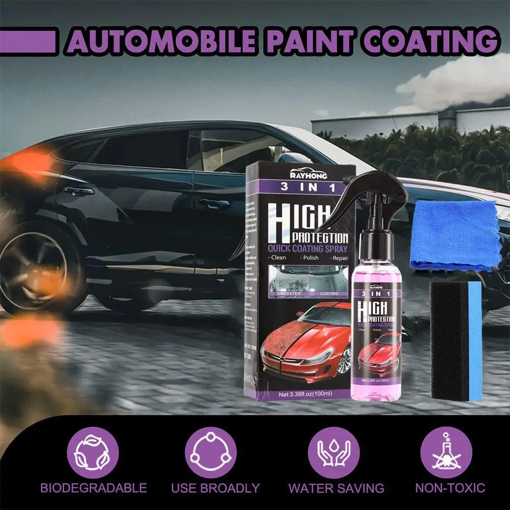 

1/3/5/10PCS 3 In 1 Car Ceramic Coating Spray Auto Nano Ceramic Coating Polishing Spraying Wax Car Paint Scratch Repair Remover