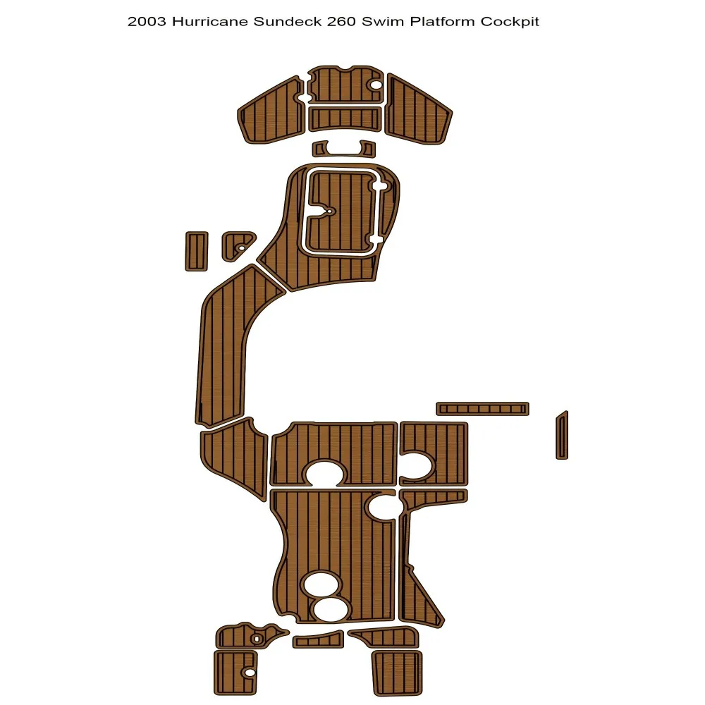 2003 Hurricane Sundeck 260 Swim Platform Cockpit Boat EVA Teak Deck Mat Floor Pad SeaDek MarineMat Gatorstep Style Self Adhesive