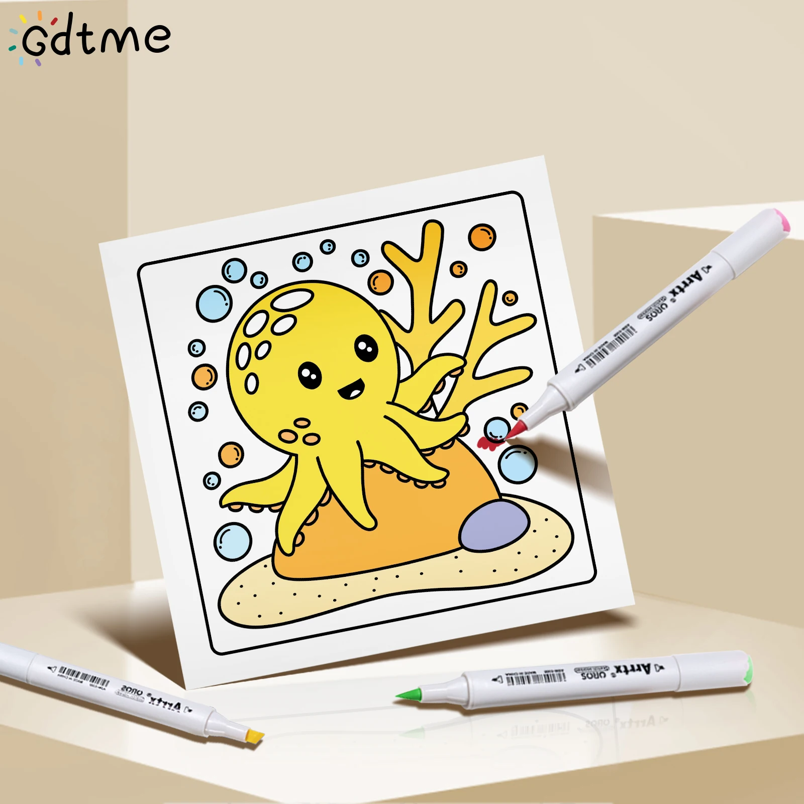 OCEAN CUTE Malbuch mit kräftigen, einfachen Mustern für Erwachsene, süßes Zeichenbuch, perfektes Geschenk für Party und Geburtstag – Detail 5