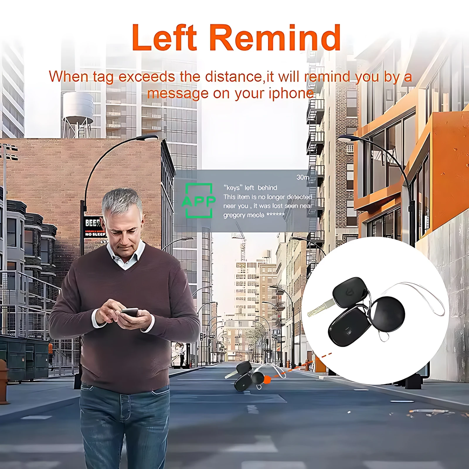 علامة هوائية ذكية بنظام تحديد المواقع العالمي (GPS) جهاز تعقب ذكي لمفاتيح محفظة الأمتعة علامة ذكية تعمل مع Apple Find My (iOS فقط) #2