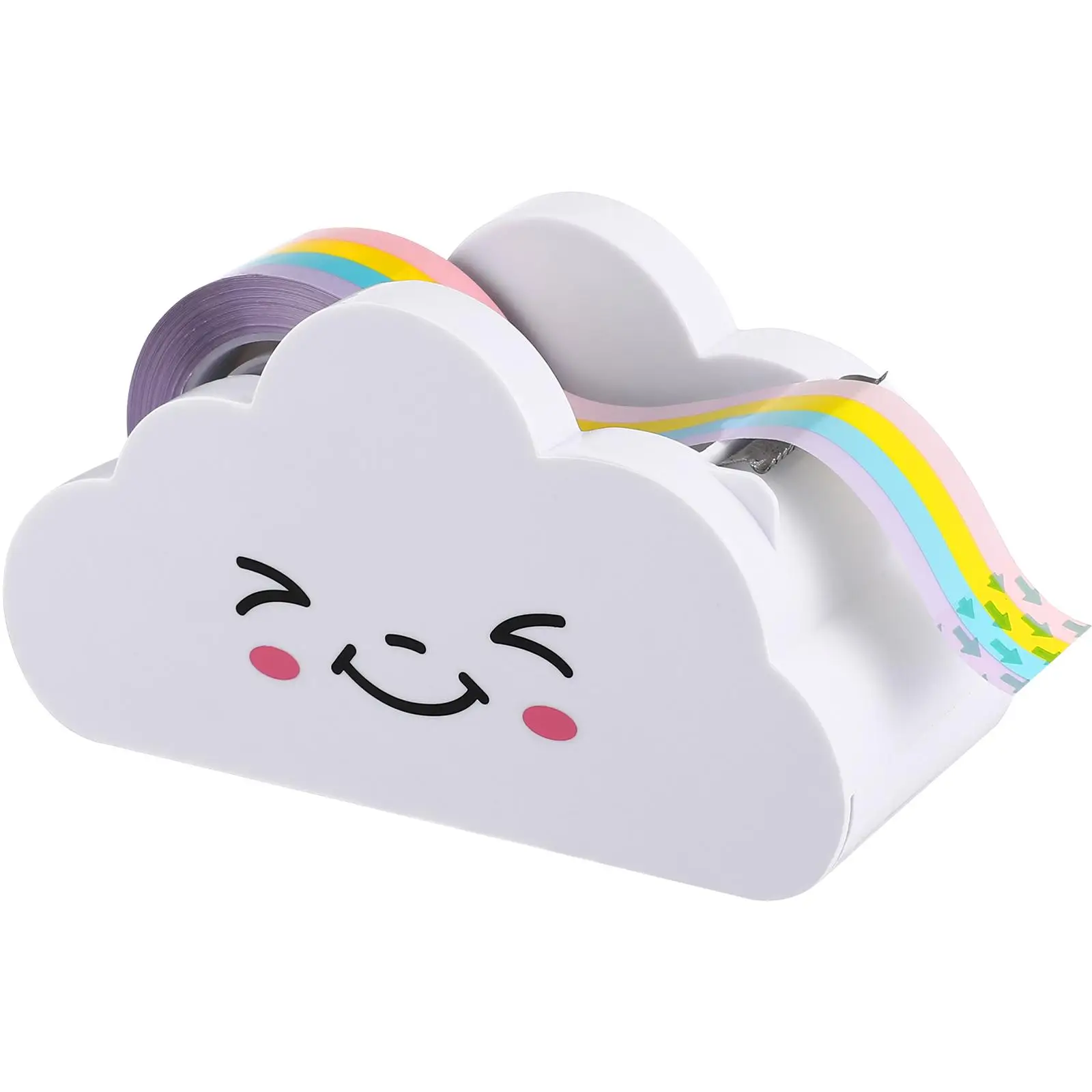 

Rainbow Tape Cloud Smooth Edges Cartoon Design Cute Dispenser Kids Desk Stationery Projects School Office Use Desktop