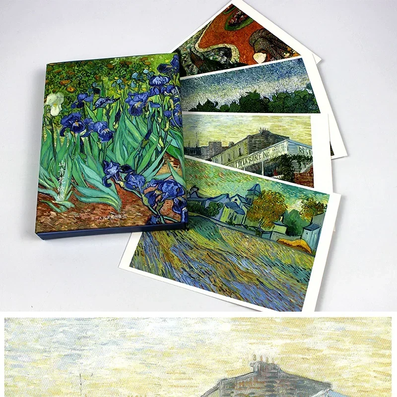 Postal artística de pinturas de Van Gogh, tarjeta de felicitación, tarjeta de deseos, regalo de moda, 32 unidades por Set