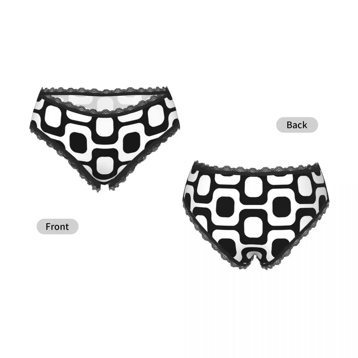 Braguitas Personalizadas Ipanema Blancas y Negras, Braguitas Cómodas para Mujer, Ropa Interior Transpirable, Calzones Femeninos