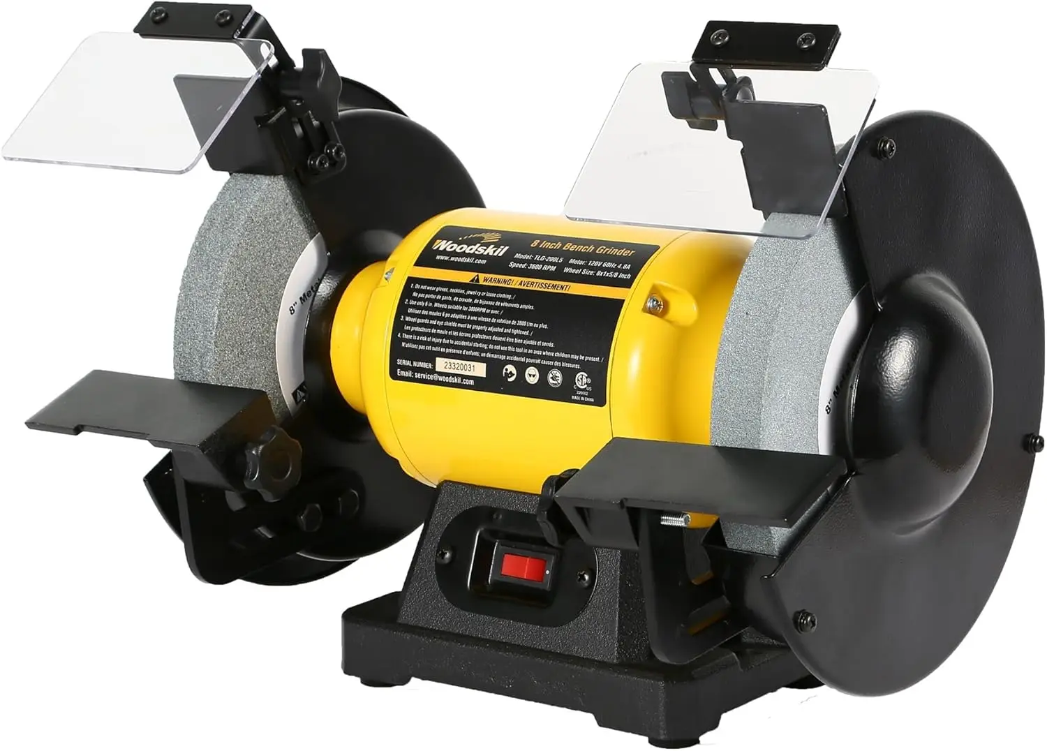 

4.8A 3/4HP 8-Inch Bench Grinder, 3600rpm Table Grinder with Two Protective Eye Masks and Two Grinding Wheels