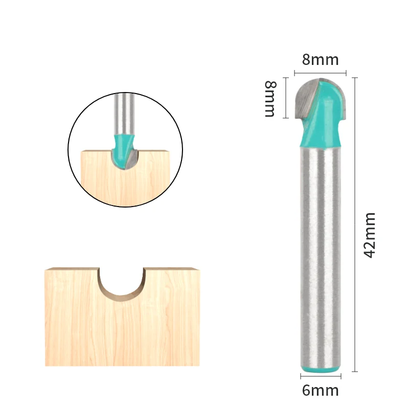 YUSUN 1PC 6MM Shank Green Cove Box Bit Router Bit Woodworking Milling Cutter For Wood Bit Face Mill Carbide Cutter End Mill